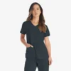 Blusa de trabajo con cuello en V Eds Essentials para mujer
