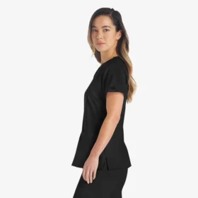 Blusa de trabajo con cuello en V Eds Essentials para mujer