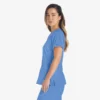 Blusa de trabajo con cuello en V Eds Essentials para mujer