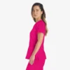 Blusa de trabajo con cuello en V Eds Essentials para mujer