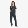 Blusa de trabajo con cuello en V Eds Essentials para mujer