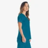 Blusa de trabajo con cuello en V Eds Essentials para mujer