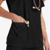 Blusa de trabajo con cuello en V Eds Essentials para mujer