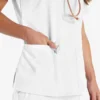 Blusa de trabajo con cuello en V Eds Essentials para mujer