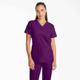 Blusa de trabajo con cuello en V Eds Nxt para mujer