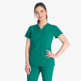 Blusa de trabajo con cuello en V Eds Nxt para mujer
