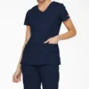 Blusa de trabajo con cuello en V Eds Signature para mujer