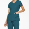 Blusa de trabajo con cuello en V Eds Signature para mujer