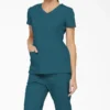 Blusa de trabajo con cuello en V Eds Signature para mujer