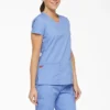 Blusa de trabajo con cuello en V Eds Signature para mujer