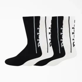Calcetines con estampado de logotipo, tallas 6-12, paquete de 4