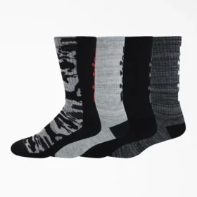 Calcetines cortos con logo y estampado de camuflaje, tallas 6-12, paquete de 4