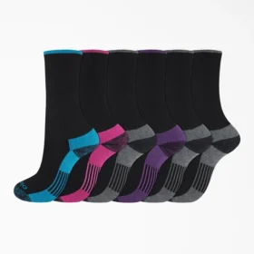 Calcetines cortos para mujer con control de humedad, tallas 6-9, paquete de 6