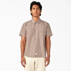 Camisa de servicio de manga corta a rayas