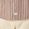 Camisa de servicio de manga corta a rayas Camisa de servicio de manga corta a rayas