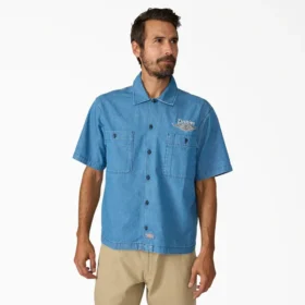 Camisa de trabajo bordada de cambray de corte holgado Dickies X Harley-Davidson®
