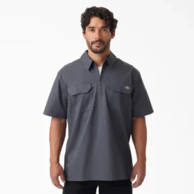 Camisa de trabajo con cremallera de 1/4