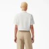 Camisa de trabajo corta con parche bordado para mujer Camisa de trabajo corta con parche bordado para mujer