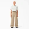 Camisa de trabajo corta con parche bordado para mujer Camisa de trabajo corta con parche bordado para mujer