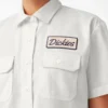 Camisa de trabajo corta con parche bordado para mujer Camisa de trabajo corta con parche bordado para mujer