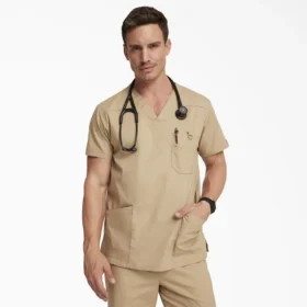Camisa de trabajo de cuello en V Eds Signature para hombre