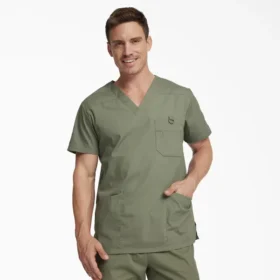 Camisa de trabajo de cuello en V Eds Signature para hombre