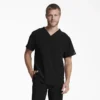 Camisa de trabajo de cuello en V para hombre Eds Essentials, con cuello que se puede meter por dentro