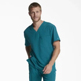 Camisa de trabajo de cuello en V para hombre Eds Essentials, con cuello que se puede meter por dentro Camisa de trabajo de cuello en V para hombre Eds Essentials, con cuello que se puede meter por dentro