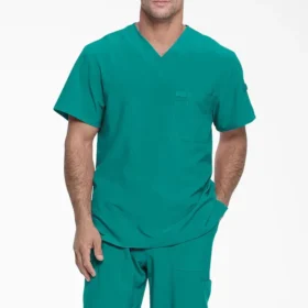 Camisa de trabajo de cuello en V para hombre Eds Essentials, con cuello que se puede meter por dentro Camisa de trabajo de cuello en V para hombre Eds Essentials, con cuello que se puede meter por dentro