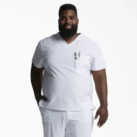 Camisa de trabajo de cuello en V para hombre Eds Essentials, con cuello que se puede meter por dentro Camisa de trabajo de cuello en V para hombre Eds Essentials, con cuello que se puede meter por dentro