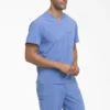 Camisa de trabajo de cuello en V para hombre Eds Essentials, con cuello que se puede meter por dentro