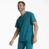 Camisa de trabajo de cuello en V para hombre Eds Essentials, con cuello que se puede meter por dentro