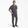 Camisa de trabajo de cuello en V para hombre Eds Essentials, con cuello que se puede meter por dentro