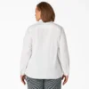 Camisa de trabajo de manga larga con lengüeta enrollable para mujer tallas grandes