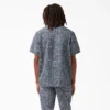 Camisa de trabajo de pantalón corto con botones de sarga