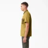 Camisa de trabajo de pantalón corto con botones de sarga