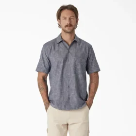 Camisas de chambray a rayas de manga corta Dickies 1922