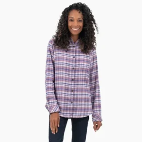 Camisas de franela a cuadros de manga larga para mujer