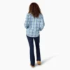 Camisas de franela a cuadros de manga larga para mujer