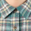 Camisas de franela a cuadros de manga larga para mujer