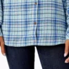 Camisas de franela a cuadros de manga larga para mujer