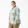 Camisas de franela a cuadros de manga larga para mujer tallas grandes Camisas de franela a cuadros de manga larga para mujer tallas grandes