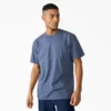 Camisas de manga corta con bolsillo de tejido de punto de peso pesado jaspeado Camisas de manga corta con bolsillo de tejido de punto de peso pesado jaspeado