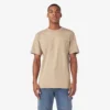 Camisas de manga corta con bolsillo de tejido de punto de peso pesado jaspeado