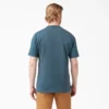 Camisas de manga corta con bolsillo de tejido de punto de peso pesado jaspeado