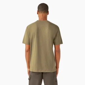 Camisas de manga corta con bolsillo de tejido de punto de peso pesado jaspeado Camisas de manga corta con bolsillo de tejido de punto de peso pesado jaspeado