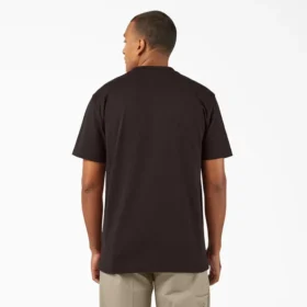 Camisas de manga corta con bolsillo de tejido de punto de peso pesado jaspeado Camisas de manga corta con bolsillo de tejido de punto de peso pesado jaspeado
