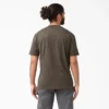 Camisas de manga corta con bolsillo de tejido de punto de peso pesado jaspeado