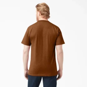 Camisas de manga corta con bolsillo de tejido de punto de peso pesado jaspeado Camisas de manga corta con bolsillo de tejido de punto de peso pesado jaspeado
