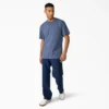 Camisas de manga corta con bolsillo de tejido de punto de peso pesado jaspeado Camisas de manga corta con bolsillo de tejido de punto de peso pesado jaspeado